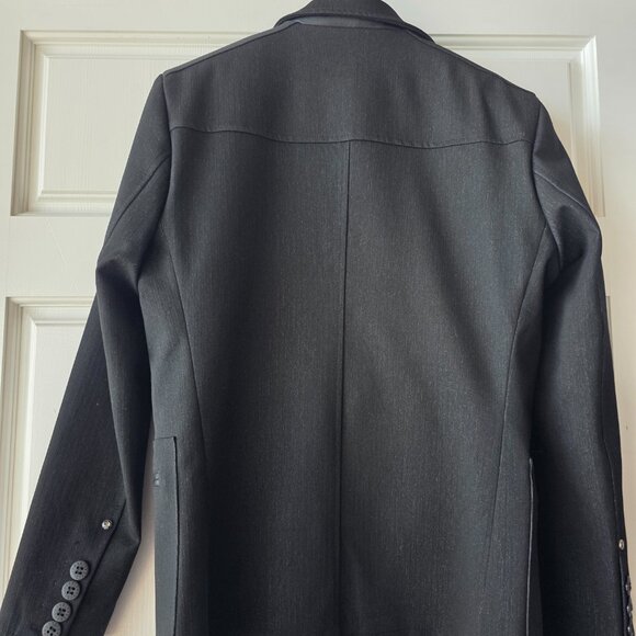 Men's Ron Tomson stand collar sport coat in black size medium - Picture 2 of 6